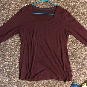L.L. Bean long sleeve maroon shirt